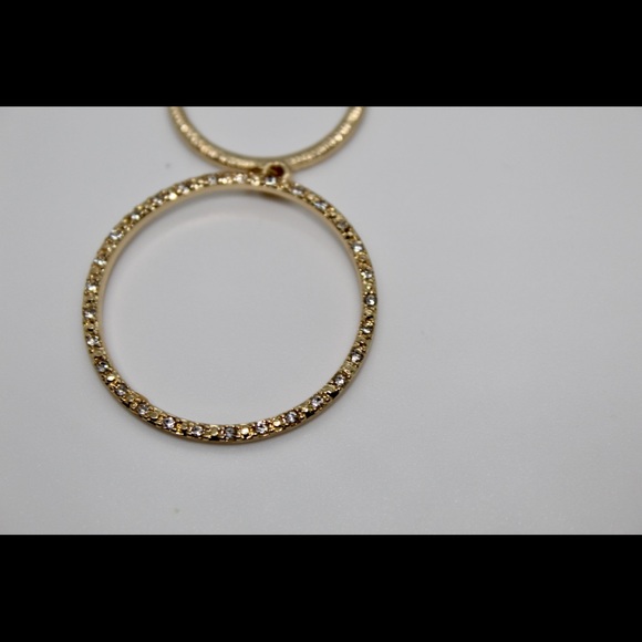 Target faux gold diamond hoop earrings - Picture 3 of 4
